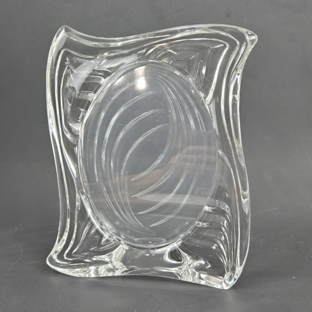 Mikasa Emotion Clear Crystal Photo Frame Wavy Design For Oval 4.5x6
